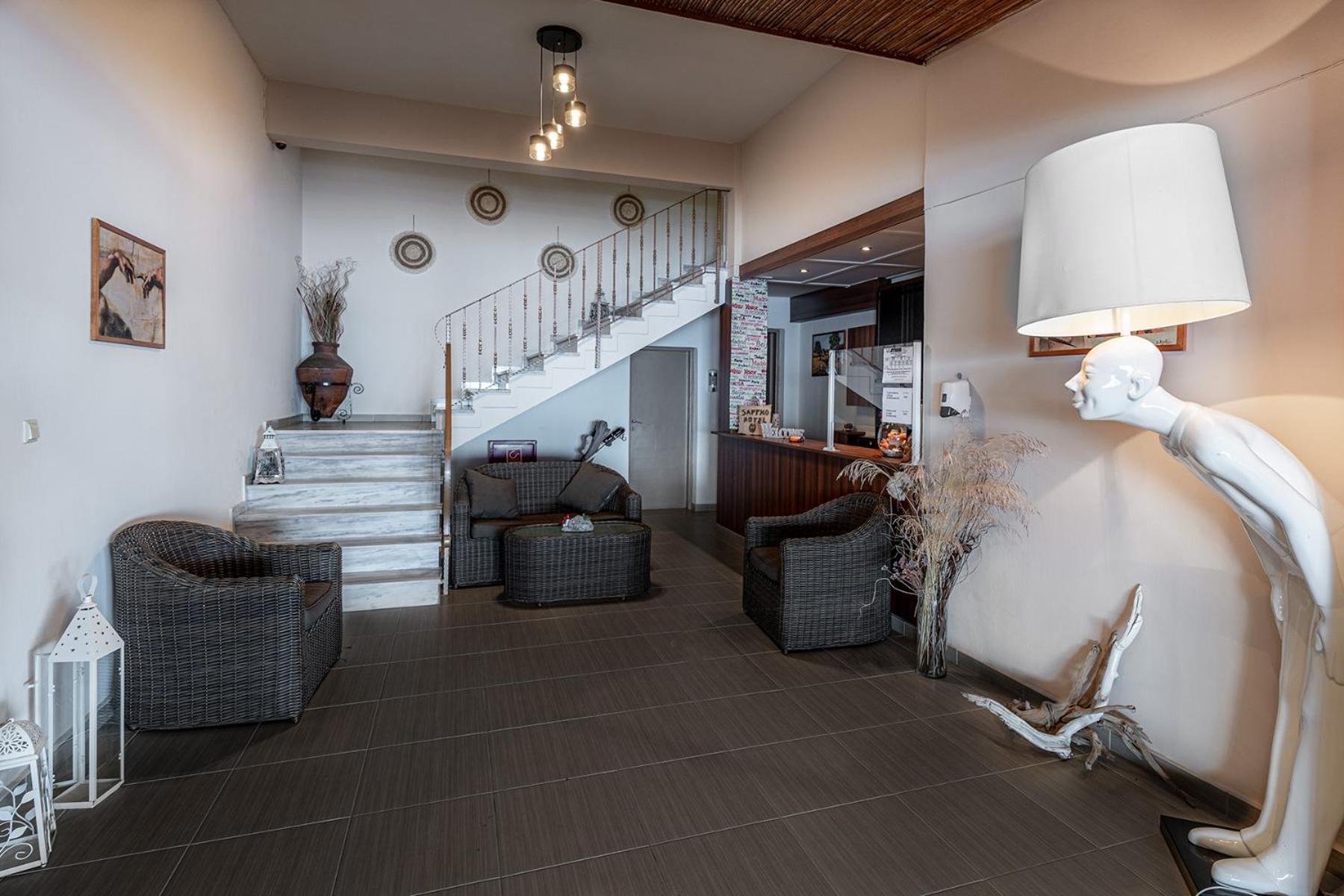 Sappho Hotel Skala Eresou Bagian luar foto