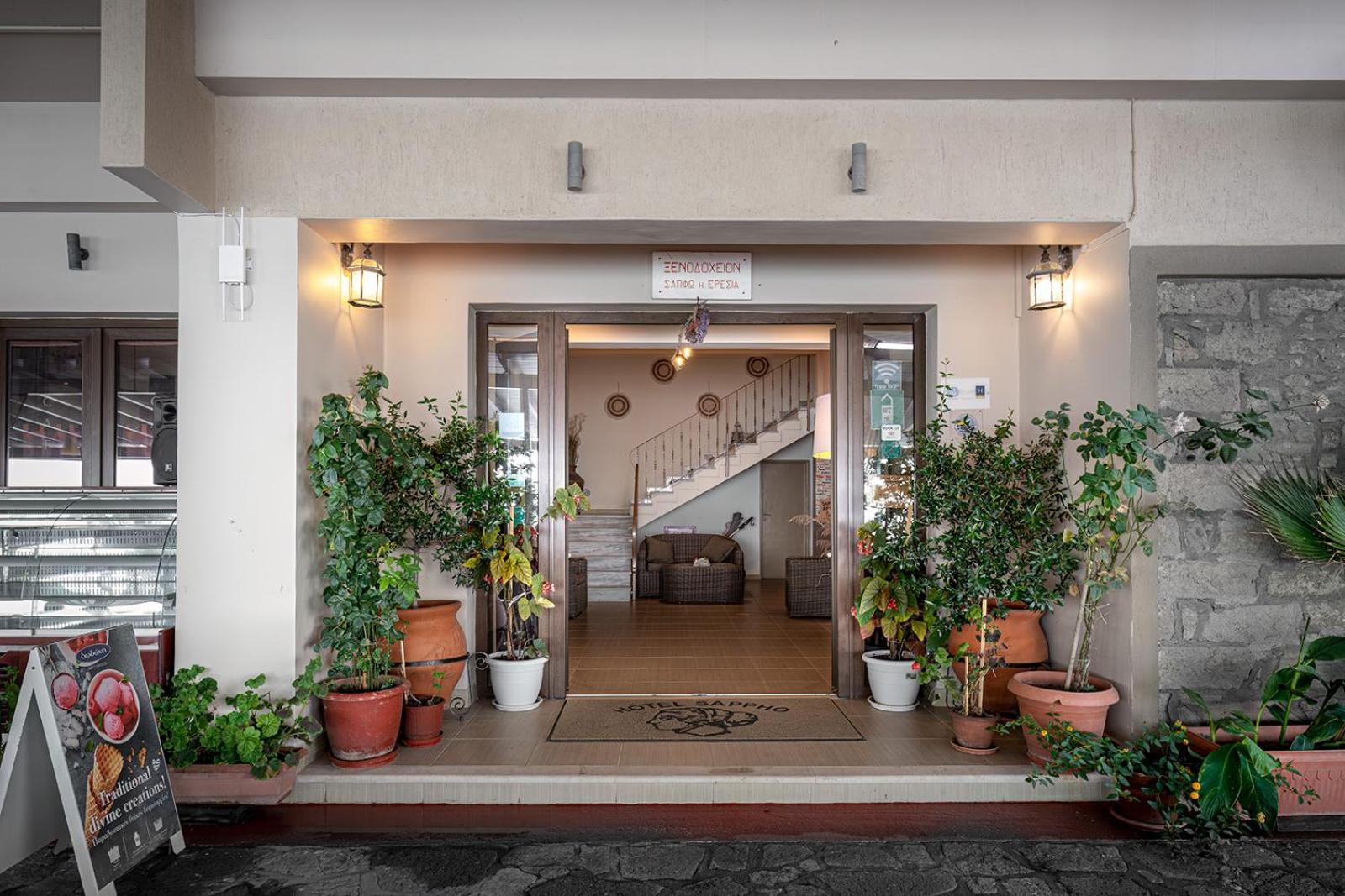Sappho Hotel Skala Eresou Bagian luar foto