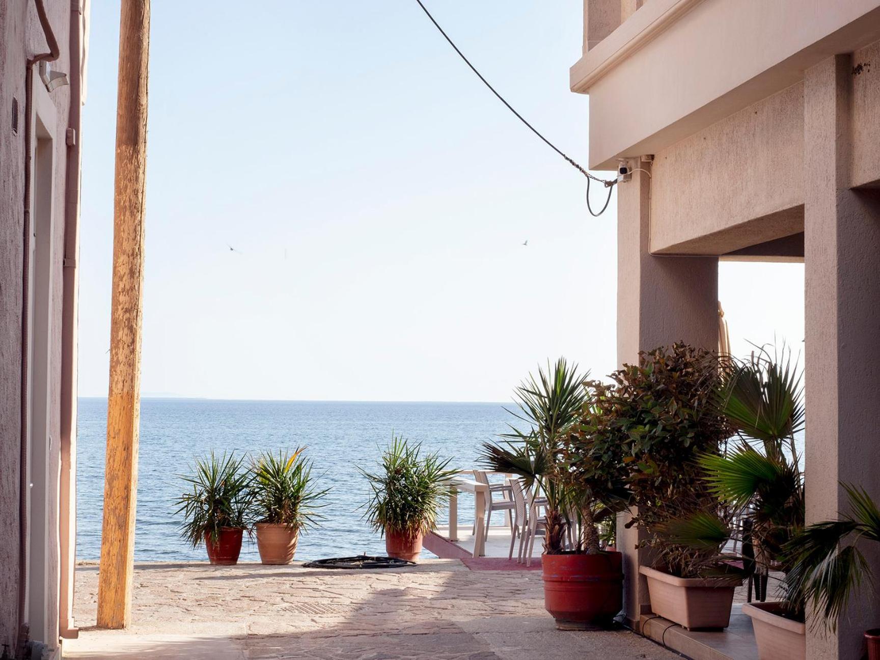 Sappho Hotel Skala Eresou Bagian luar foto